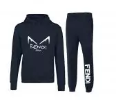 fendi tracksuit set ensemble de survetement regular fit roma blue hoodie